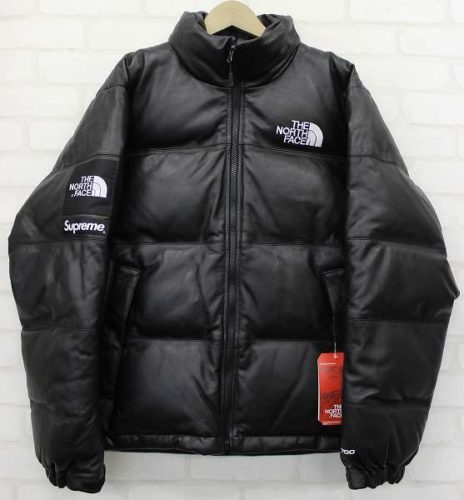 17AW Supreme × The North Face Leather Nuptse Jacket シュプリーム  